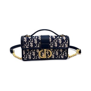 Dior Miss Montaigne in Oblique Canvas with Magnetic Snap Closure for Handheld and Shoulder Bag Carry