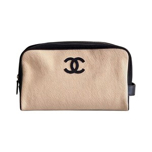 Chanel Coco Beach Large in Canvas with Leather Trim and Zipper for Hand Shoulder Carry