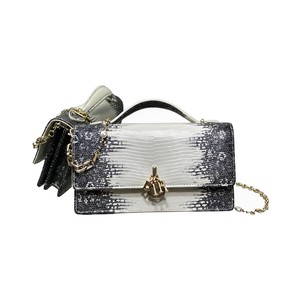 Dior Lady in Calfskin with Lizard Grain Pattern and Magnetic Snap for Handheld Shoulder Carry