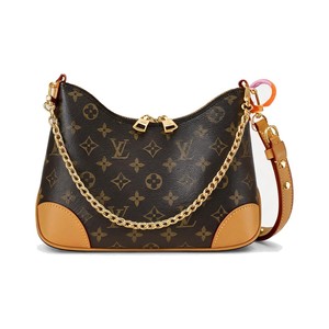 Louis Vuitton Boulogne in Monogram Canvas with Vachetta Leather Trim and Zipper for Shoulder Carry