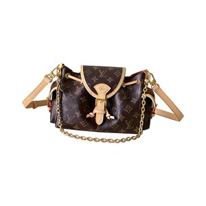 Louis Vuitton Odysée in Monogram Canvas with Drawstring and Flap for Shoulder Crossbody Carry
