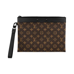 Louis Vuitton Pochette To-Go in Monogram Eclipse Canvas with Zipper Closure for HandheldWristlet