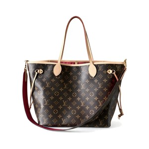 Louis Vuitton Neverfull MM in Monogram Canvas with Multicolor Leather Trim and Open Top