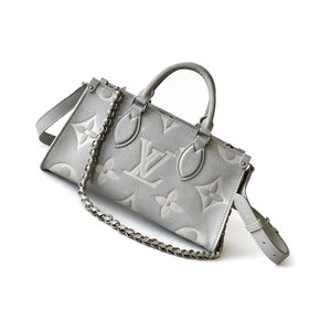 Louis Vuitton OnTheGo MM in Monogram Taurillon Leather with Zipper Closure for Handheld Shoulder Cro