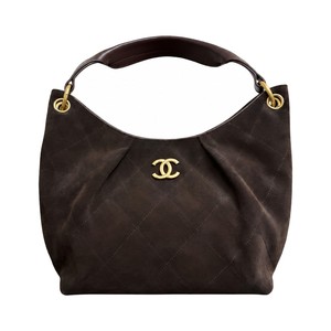 Chanel Hobo Bag in Soft Suede with Slip Top for Handheld Shoulder Crossbody Carry