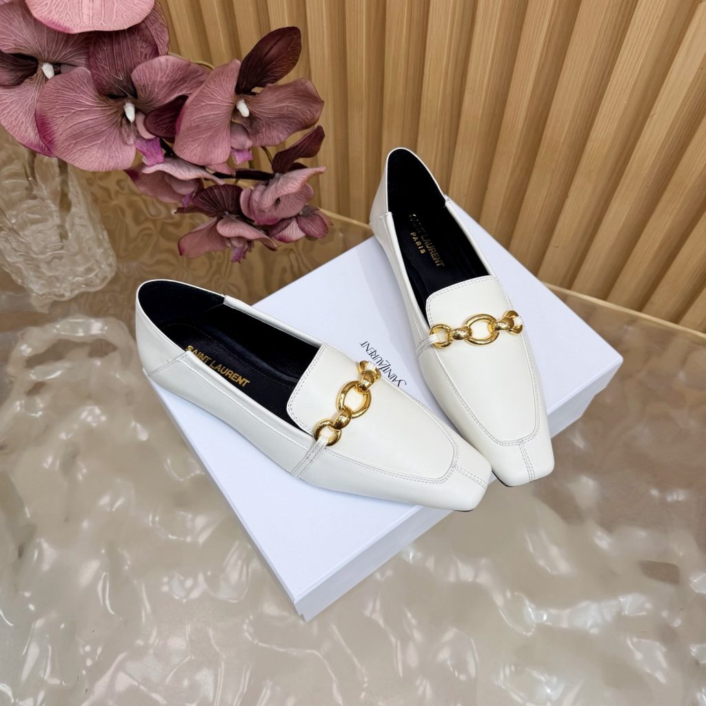 SAINT LAURENT Flat Slip-On Slippers in Premium Suede with Goatskin Lining and Lightweight TPU Sole