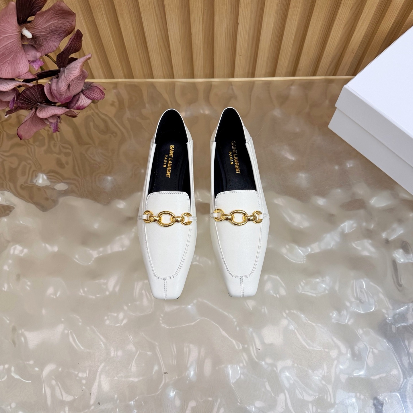 SAINT LAURENT Flat Slip-On Slippers in Premium Suede with Goatskin Lining and Lightweight TPU Sole