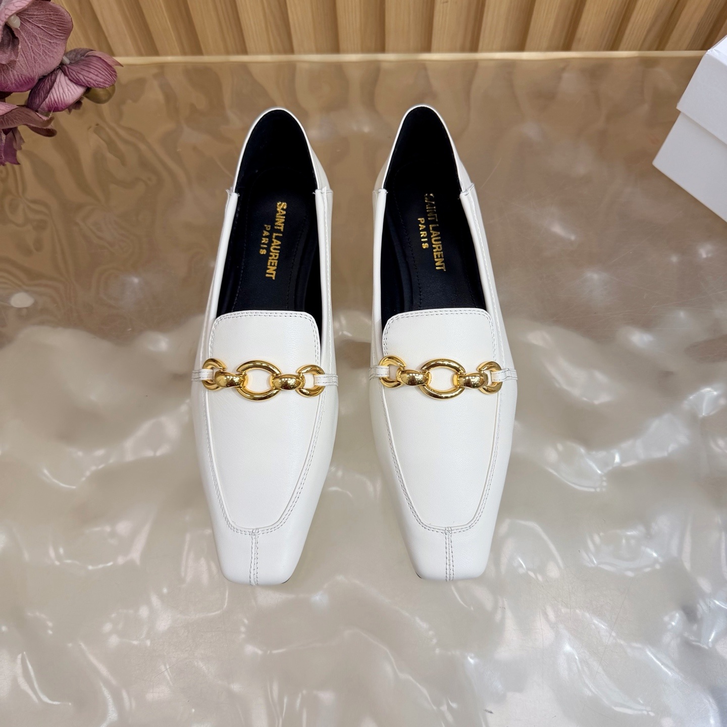 SAINT LAURENT Flat Slip-On Slippers in Premium Suede with Goatskin Lining and Lightweight TPU Sole
