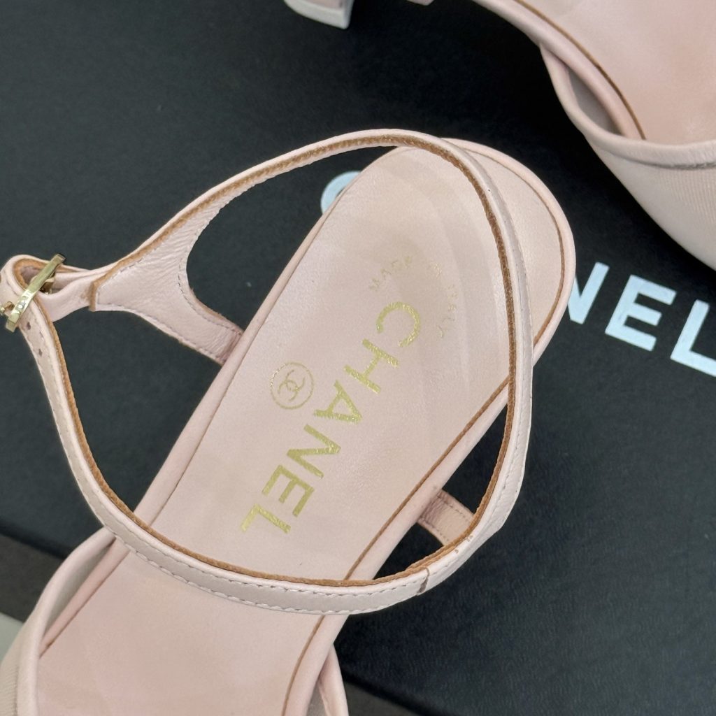 CHANEL Ankle-Strap Flat Sandals in Genuine Lambskin with Calfskin Lining and Durable Rubber Sole