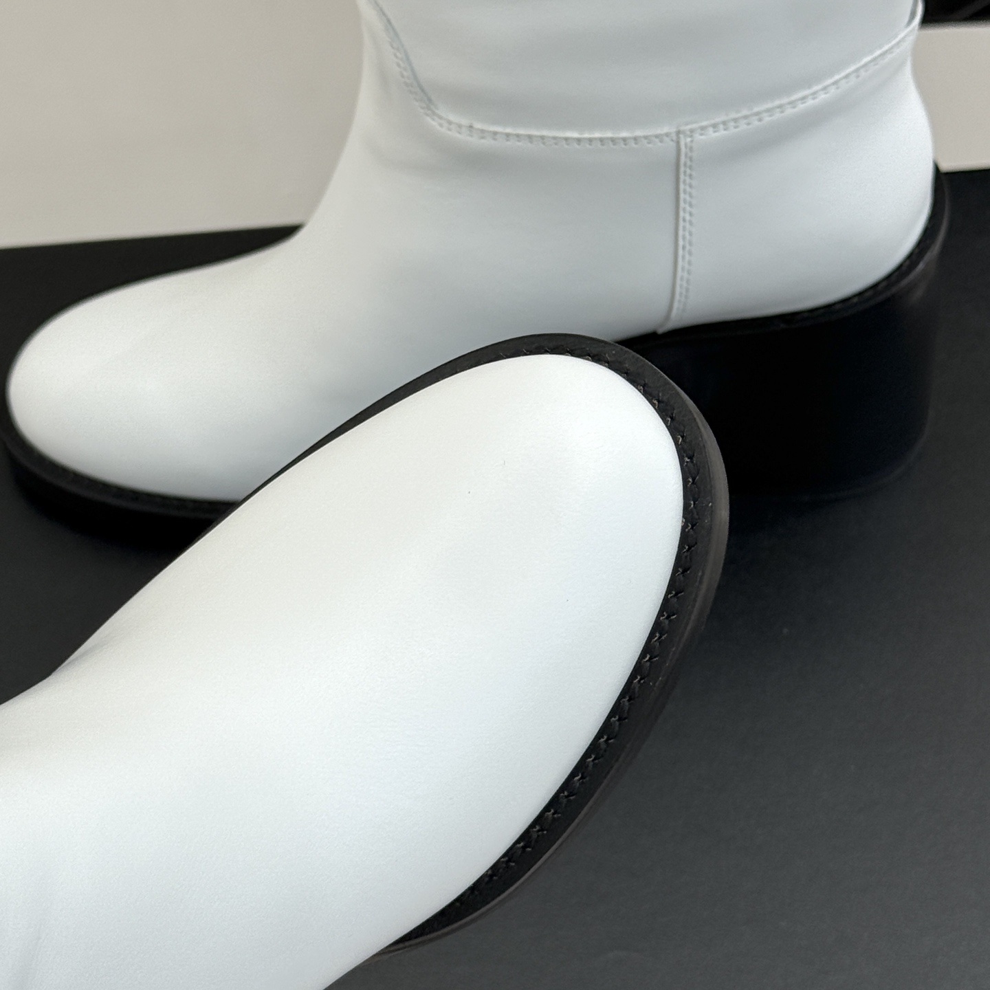 CHANEL Double C Metal Buckle Strap Cowhide Riding Short Boots Lambskin Lining and Italian Leather So