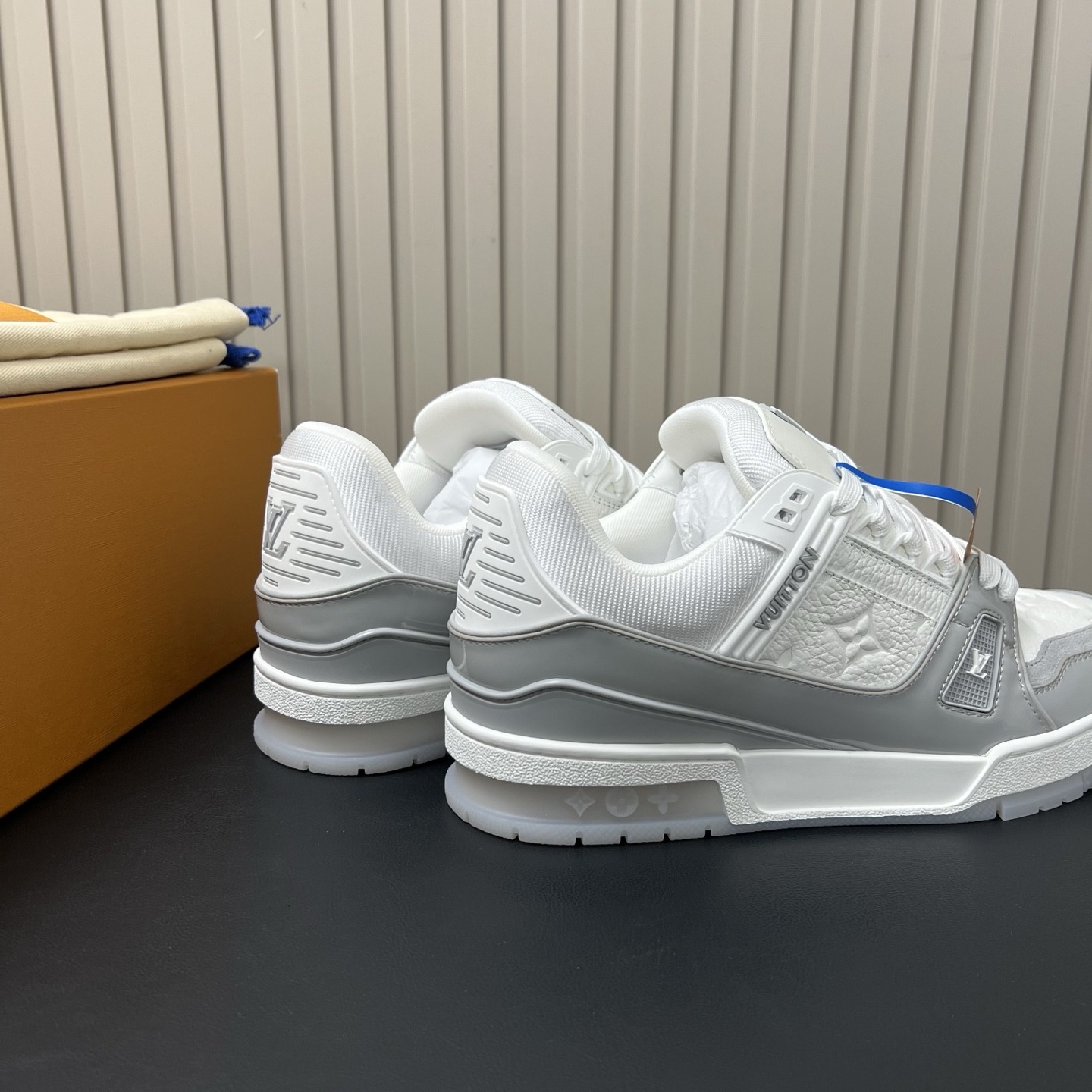 LOUIS VUITTON Retro Running Sneakers in Premium Suede with Goatskin Lining and Lightweight TPU Sole