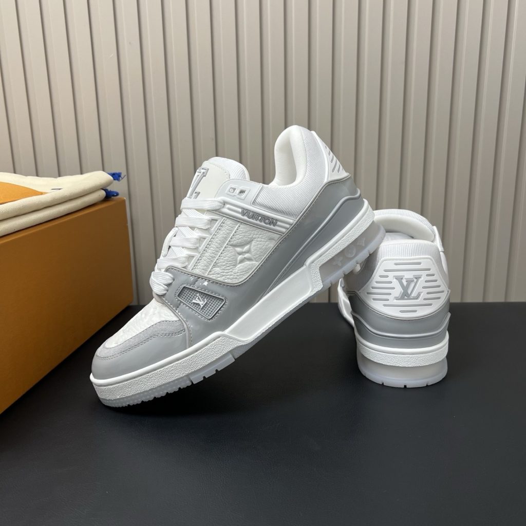 LOUIS VUITTON Retro Running Sneakers in Premium Suede with Goatskin Lining and Lightweight TPU Sole