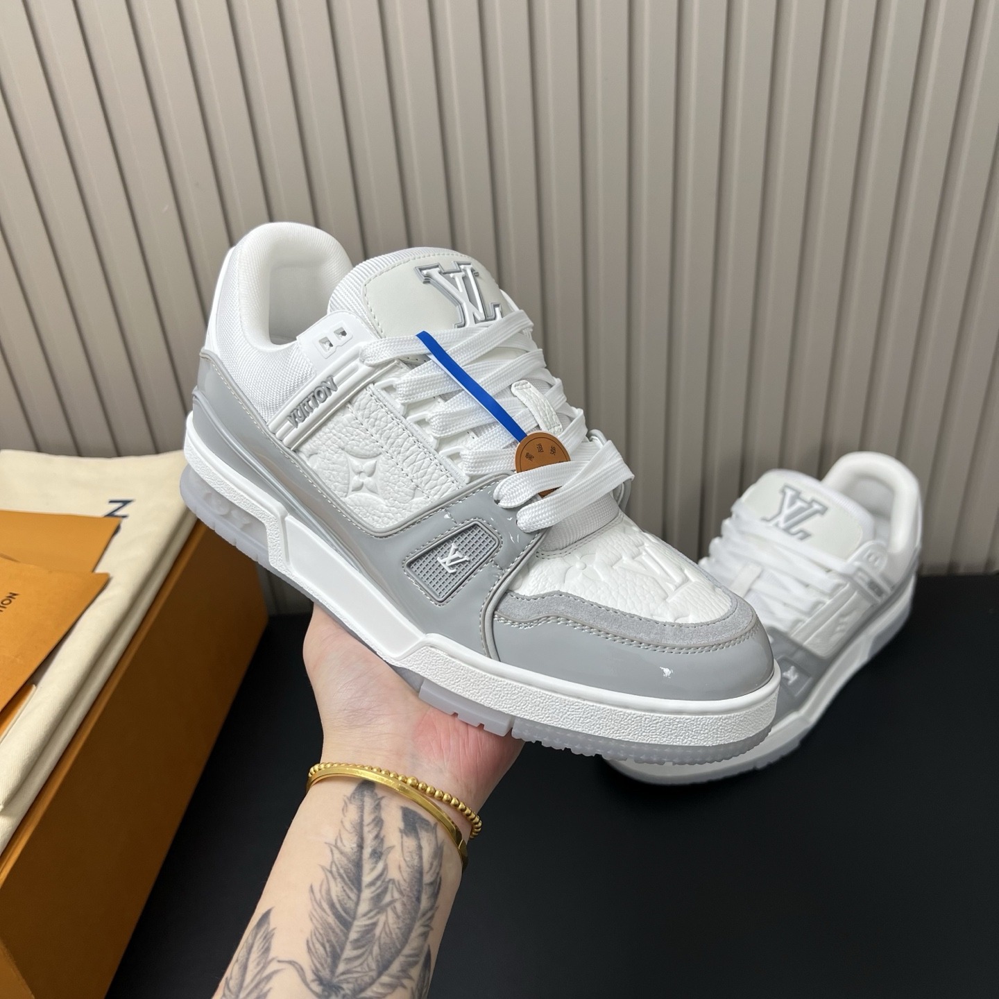 LOUIS VUITTON Retro Running Sneakers in Premium Suede with Goatskin Lining and Lightweight TPU Sole