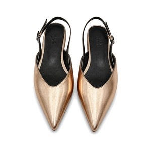 Hermes Eclair Pointed Toe Backless Slingback Flats in Calfskin Wool Lining and Italian Leather Sole