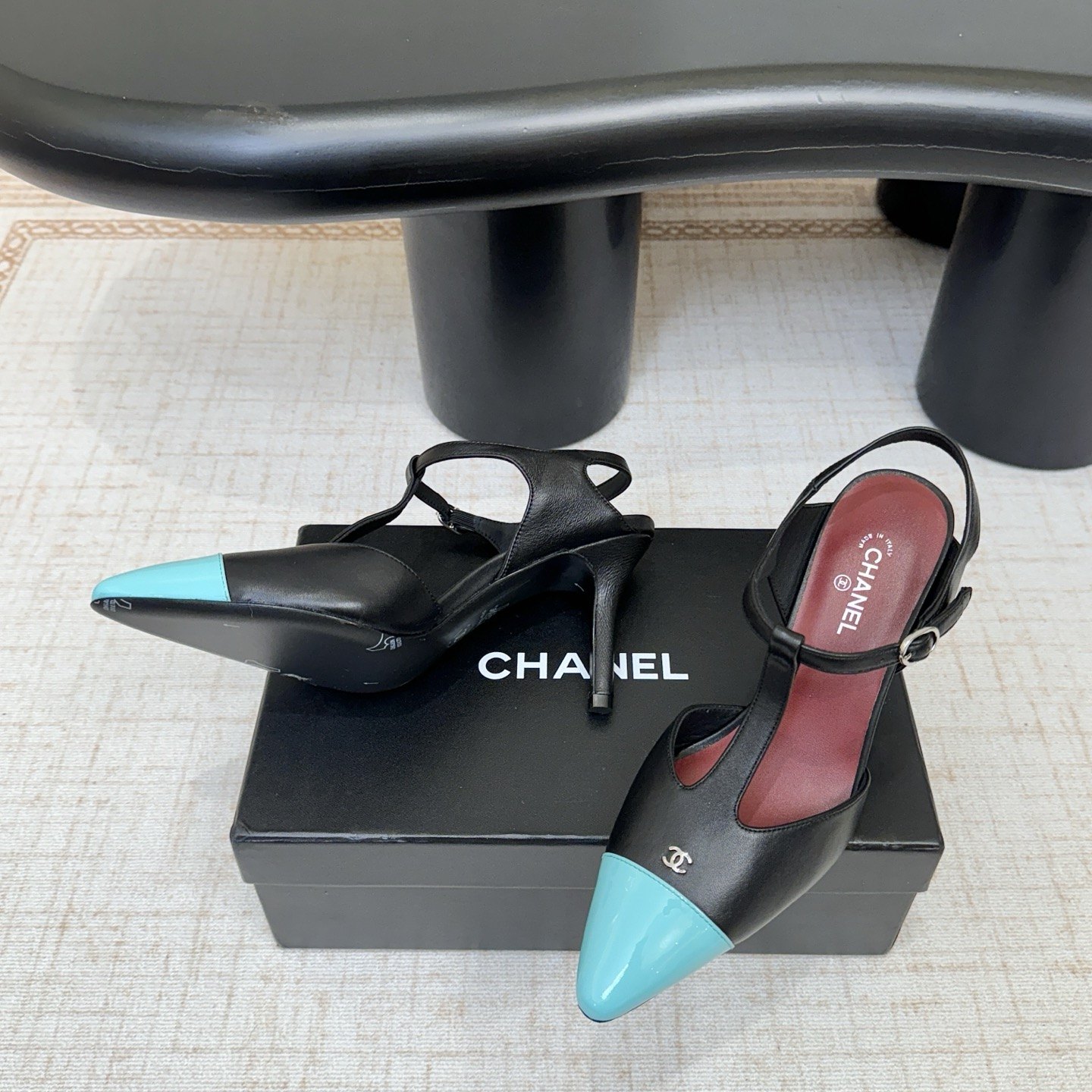 CHANEL Ankle-Strap Flat Sandals in Genuine Lambskin with Calfskin Lining and Durable Rubber Sole