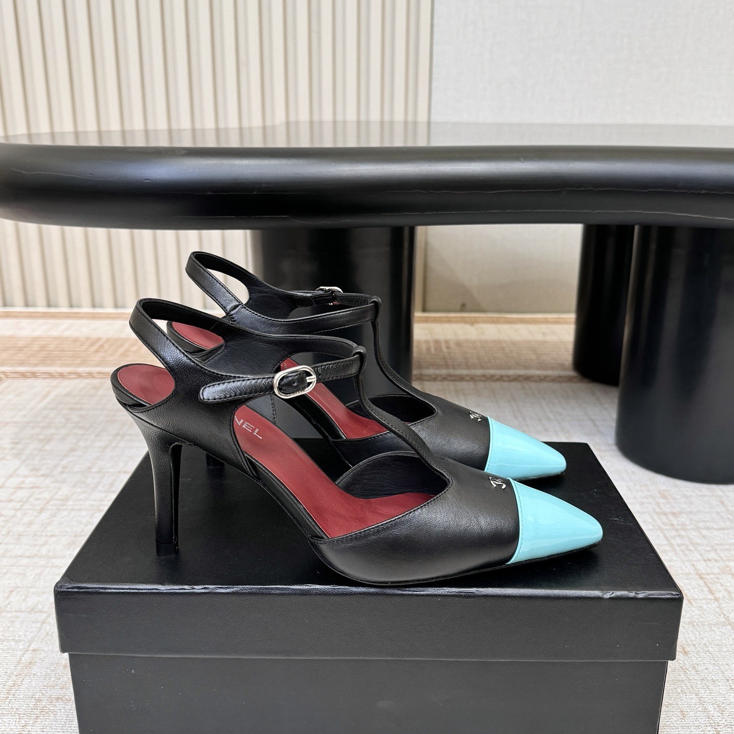 CHANEL Ankle-Strap Flat Sandals in Genuine Lambskin with Calfskin Lining and Durable Rubber Sole