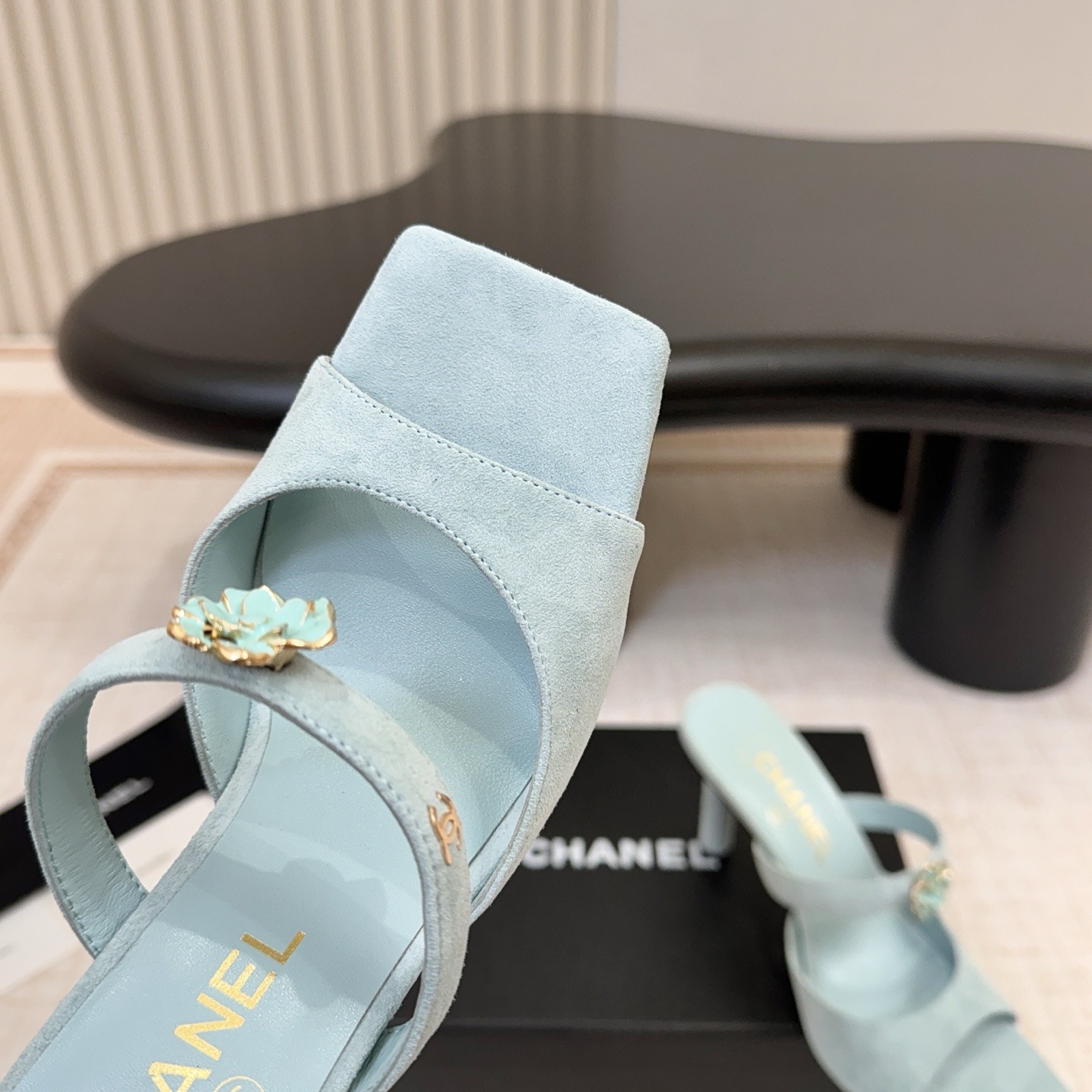 CHANEL Ankle-Strap Flat Sandals in Genuine Lambskin with Calfskin Lining and Durable Rubber Sole