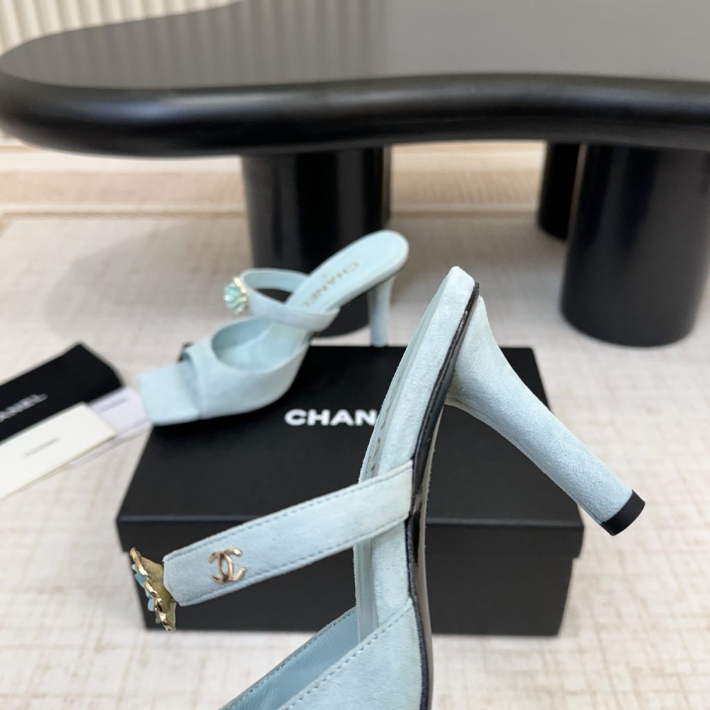 CHANEL Ankle-Strap Flat Sandals in Genuine Lambskin with Calfskin Lining and Durable Rubber Sole