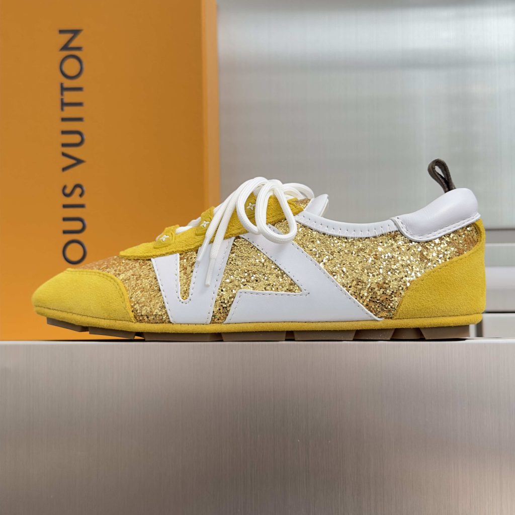 LOUIS VUITTON Retro Running Sneakers in Premium Suede with Goatskin Lining and Lightweight TPU Sole