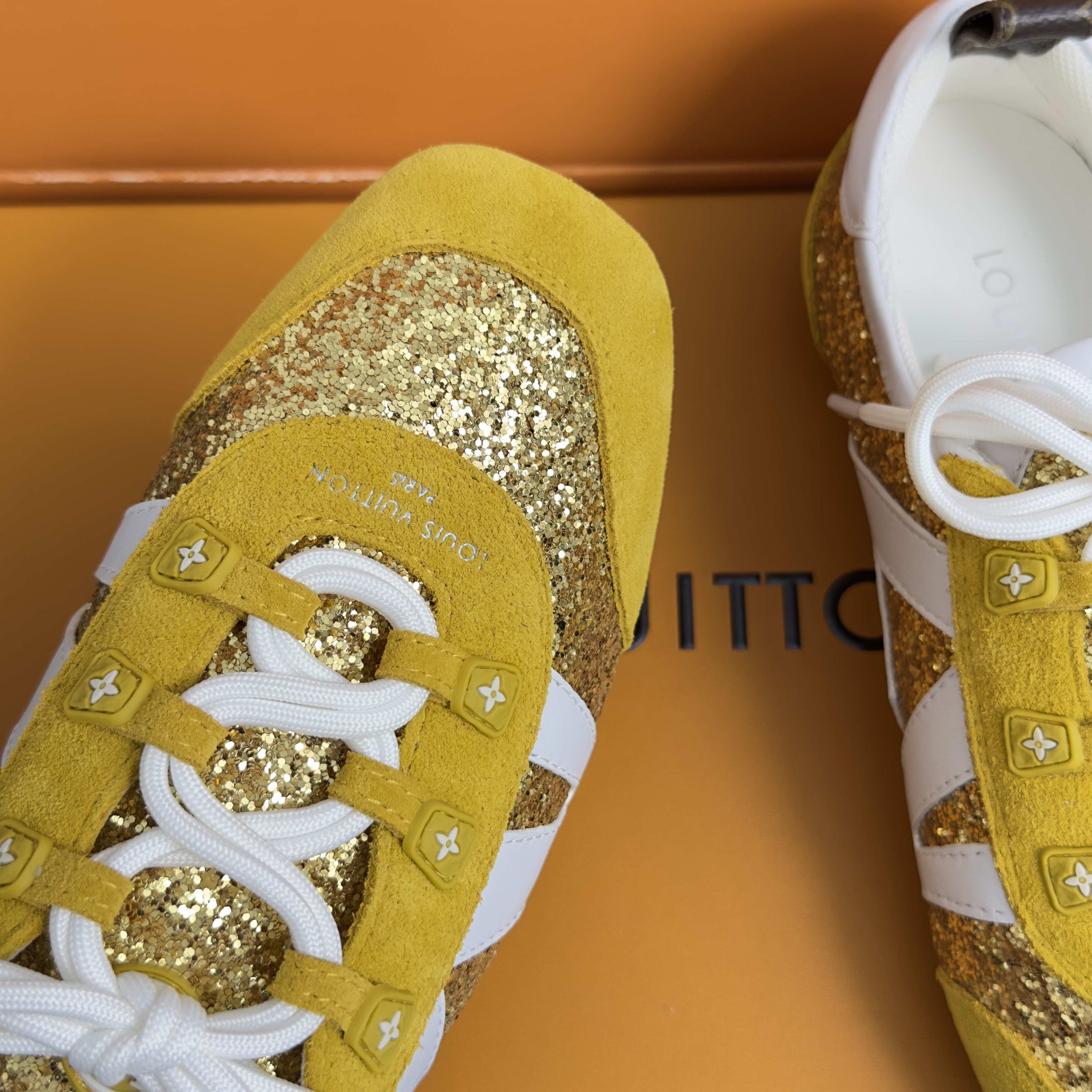 LOUIS VUITTON Retro Running Sneakers in Premium Suede with Goatskin Lining and Lightweight TPU Sole