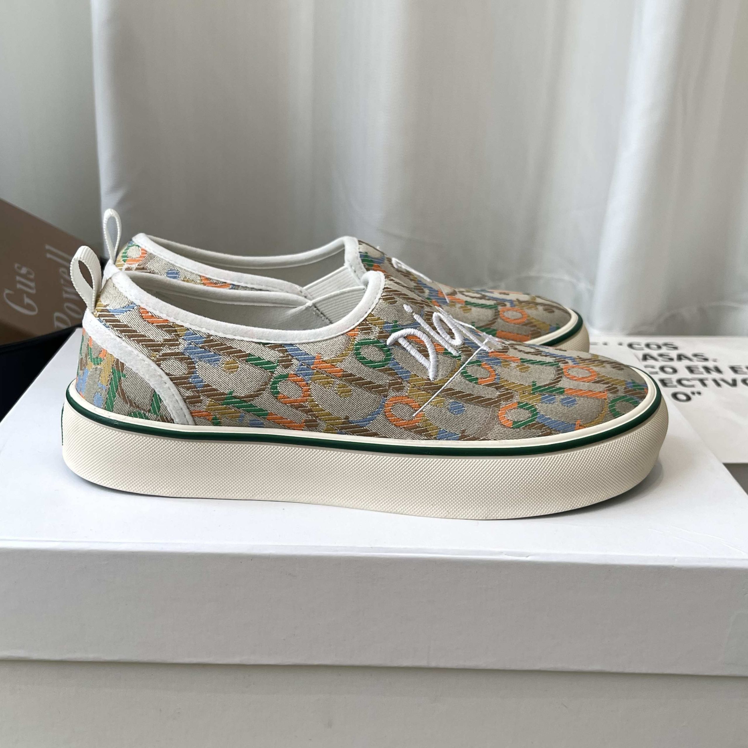 Dior Embroidered Loafer with Signature Lettering in Custom Fabric with Genuine Lambskin Lining Itali