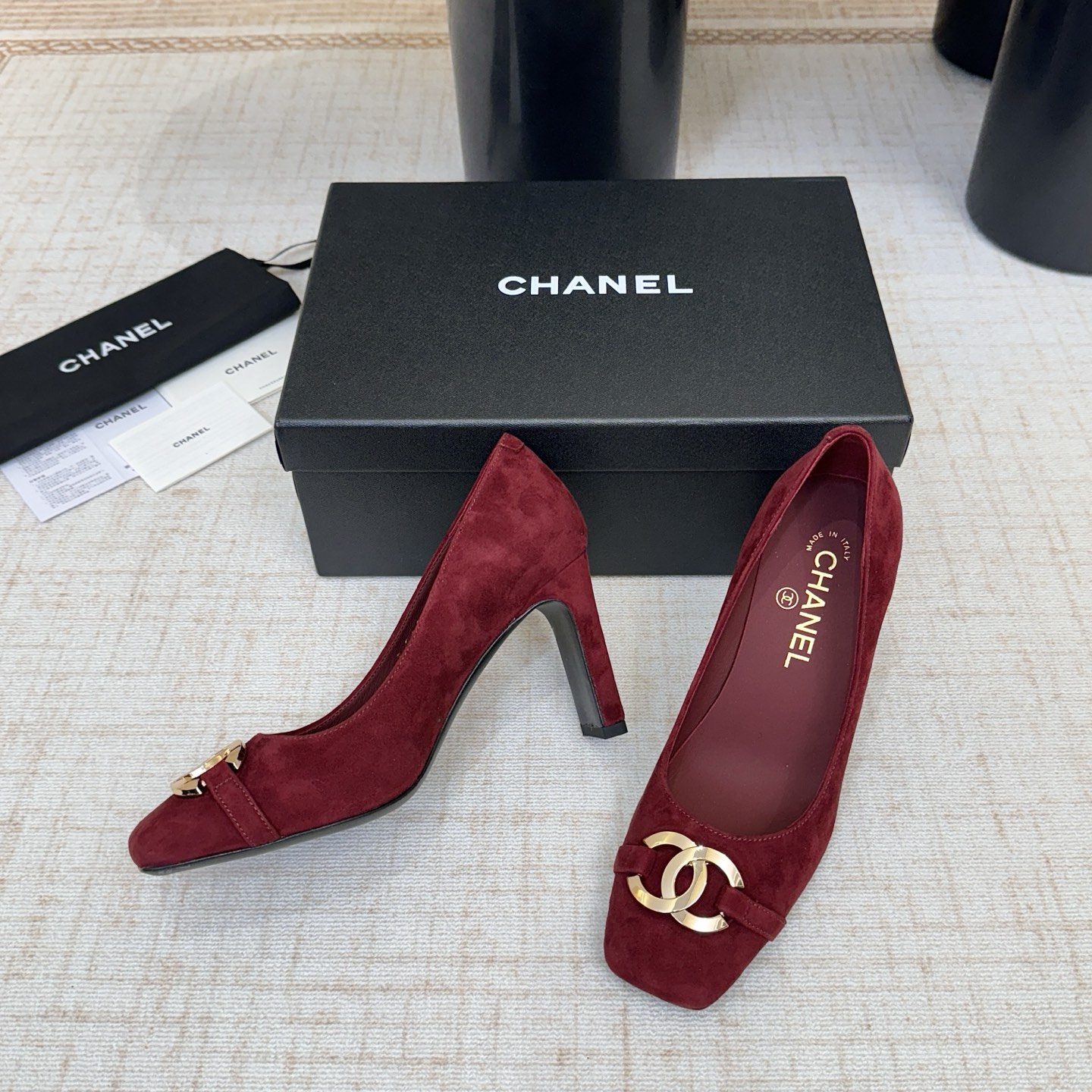 Miu Miu Quilted Flat Slide Sandals in Genuine Lambskin with Metal Logo Calfskin Lining Italian Leath