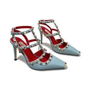 VALENTINO Ankle-Strap Flat Sandals in Genuine Lambskin with Calfskin Lining and Durable Rubber Sole