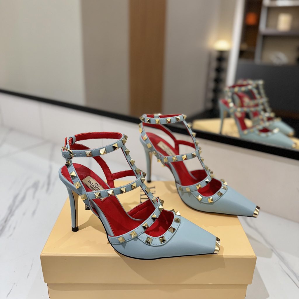 VALENTINO Ankle-Strap Flat Sandals in Genuine Lambskin with Calfskin Lining and Durable Rubber Sole