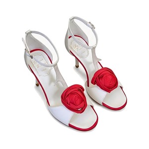 Roger Vivier Pointed Rose Buckle High Heel Pumps in Silk with Genuine Lambskin Lining Italian Leathe