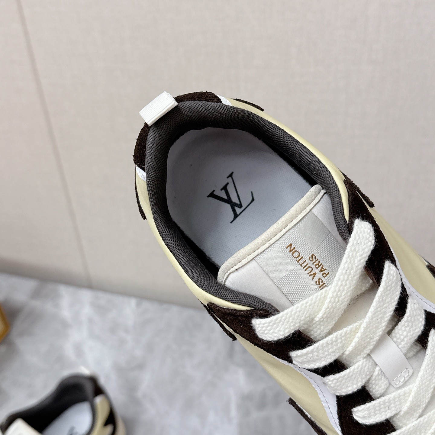 LOUIS VUITTON Retro Running Sneakers in Premium Suede with Goatskin Lining and Lightweight TPU Sole