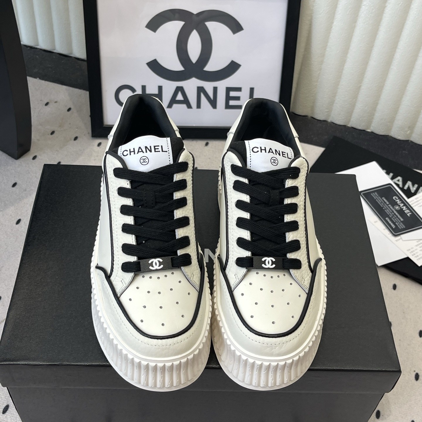 CHANEL Low-Top Casual Sneakers in Genuine Calfskin with Lambskin Lining and Italian Leather Sole