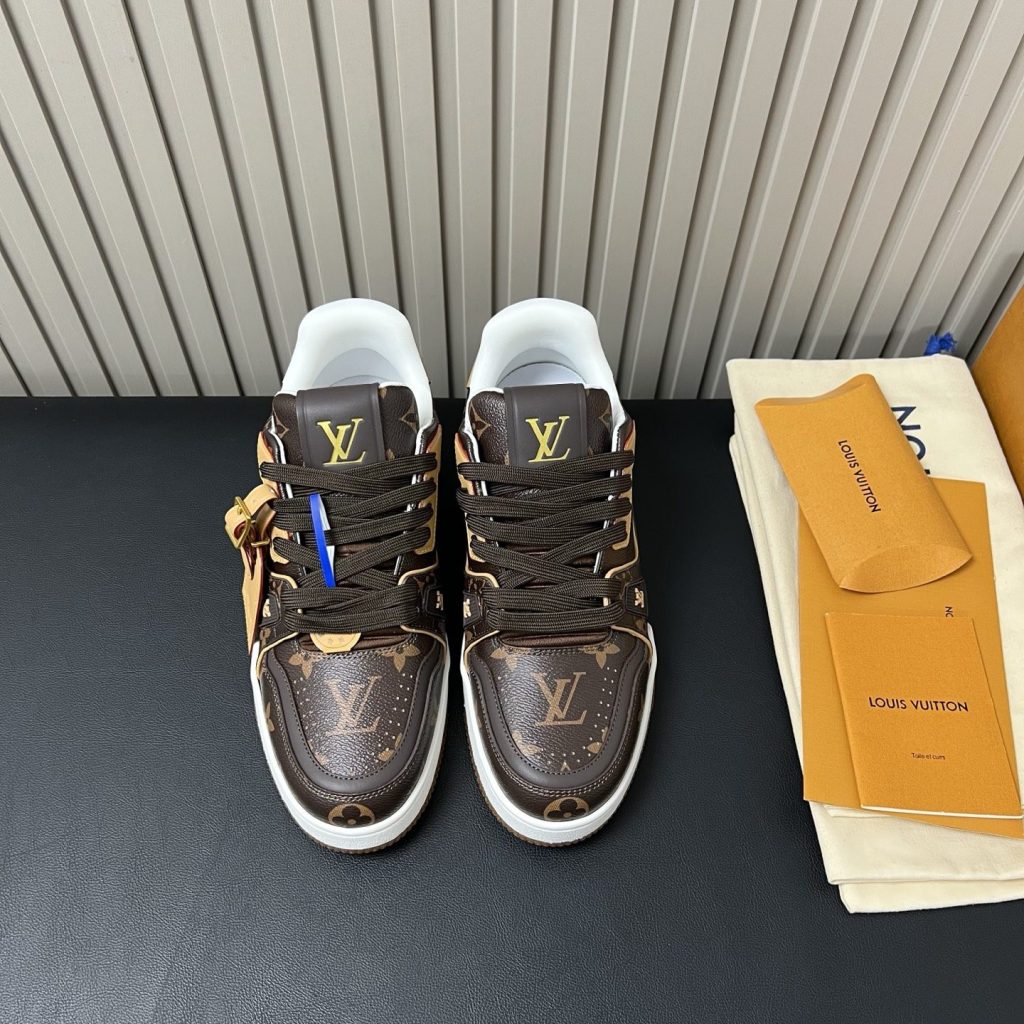 LOUIS VUITTON Retro Running Sneakers in Premium Suede with Goatskin Lining and Lightweight TPU Sole