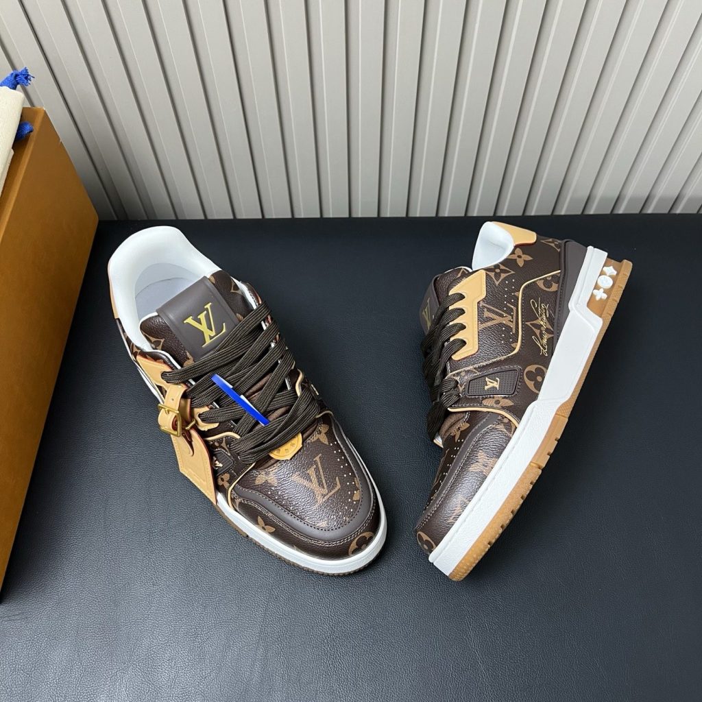 LOUIS VUITTON Retro Running Sneakers in Premium Suede with Goatskin Lining and Lightweight TPU Sole