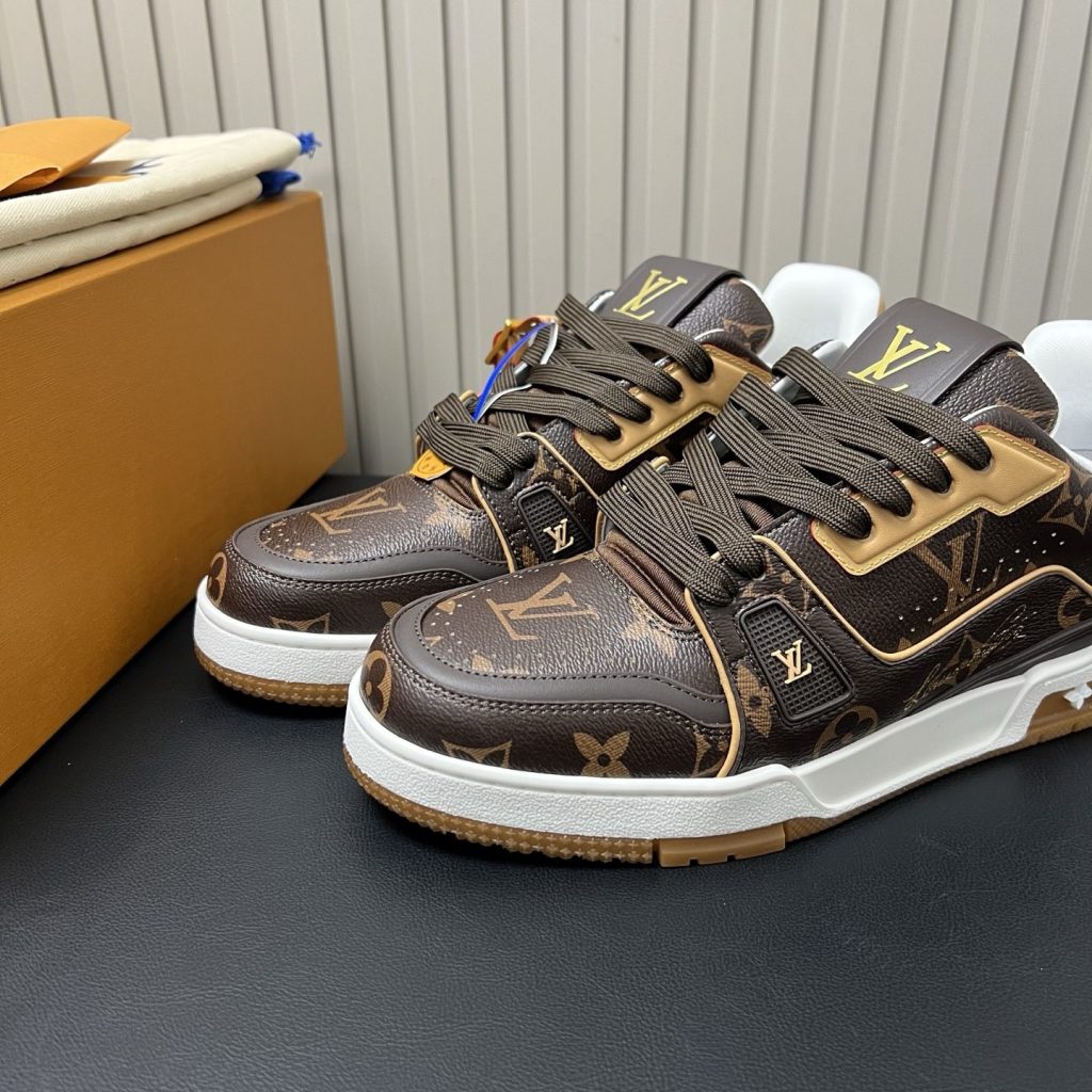 LOUIS VUITTON Retro Running Sneakers in Premium Suede with Goatskin Lining and Lightweight TPU Sole