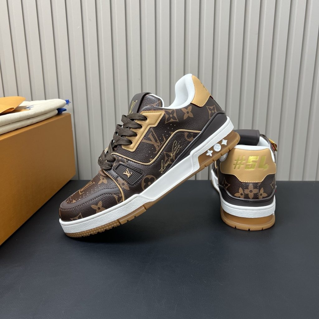 LOUIS VUITTON Retro Running Sneakers in Premium Suede with Goatskin Lining and Lightweight TPU Sole