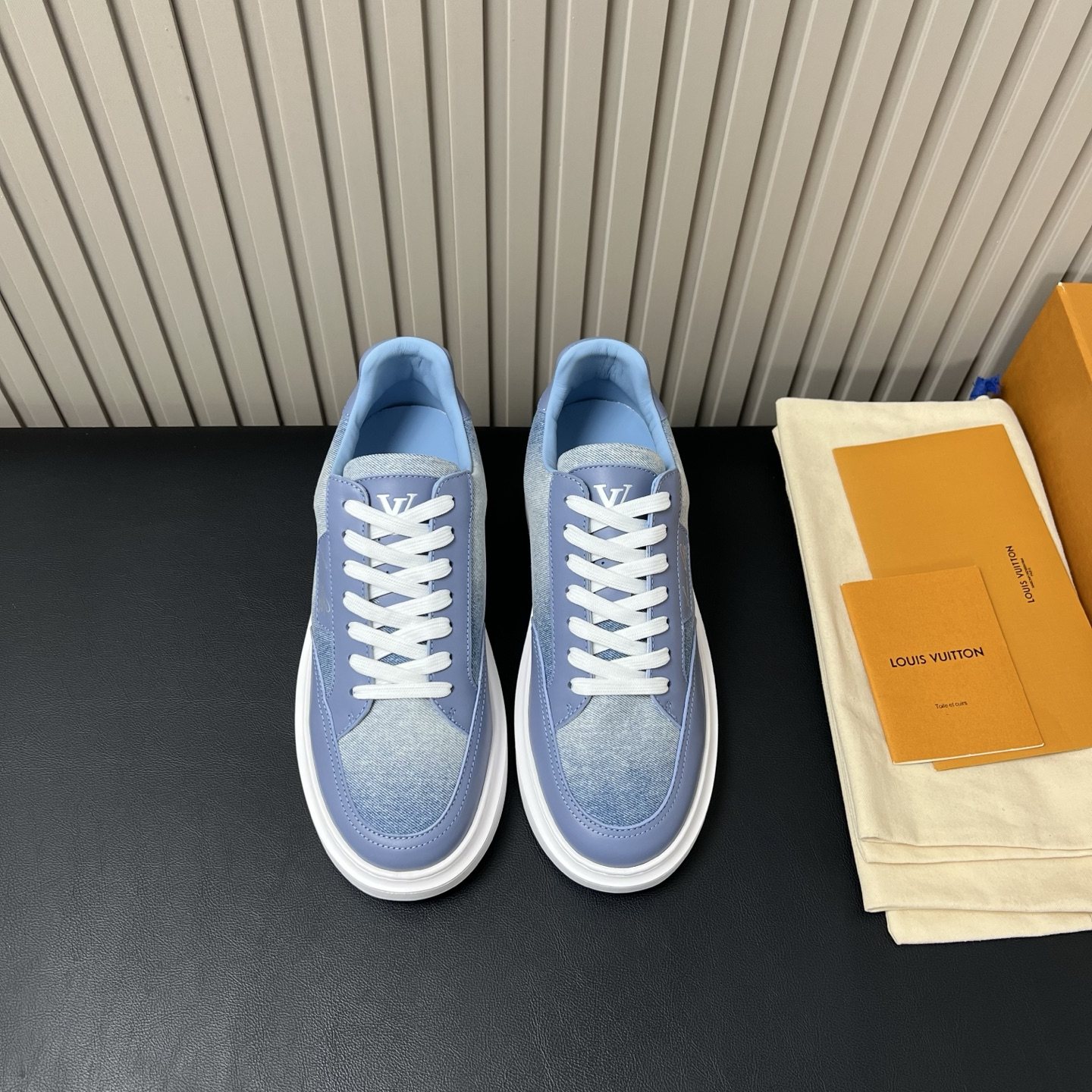 LOUIS VUITTON Retro Running Sneakers in Premium Suede with Goatskin Lining and Lightweight TPU Sole