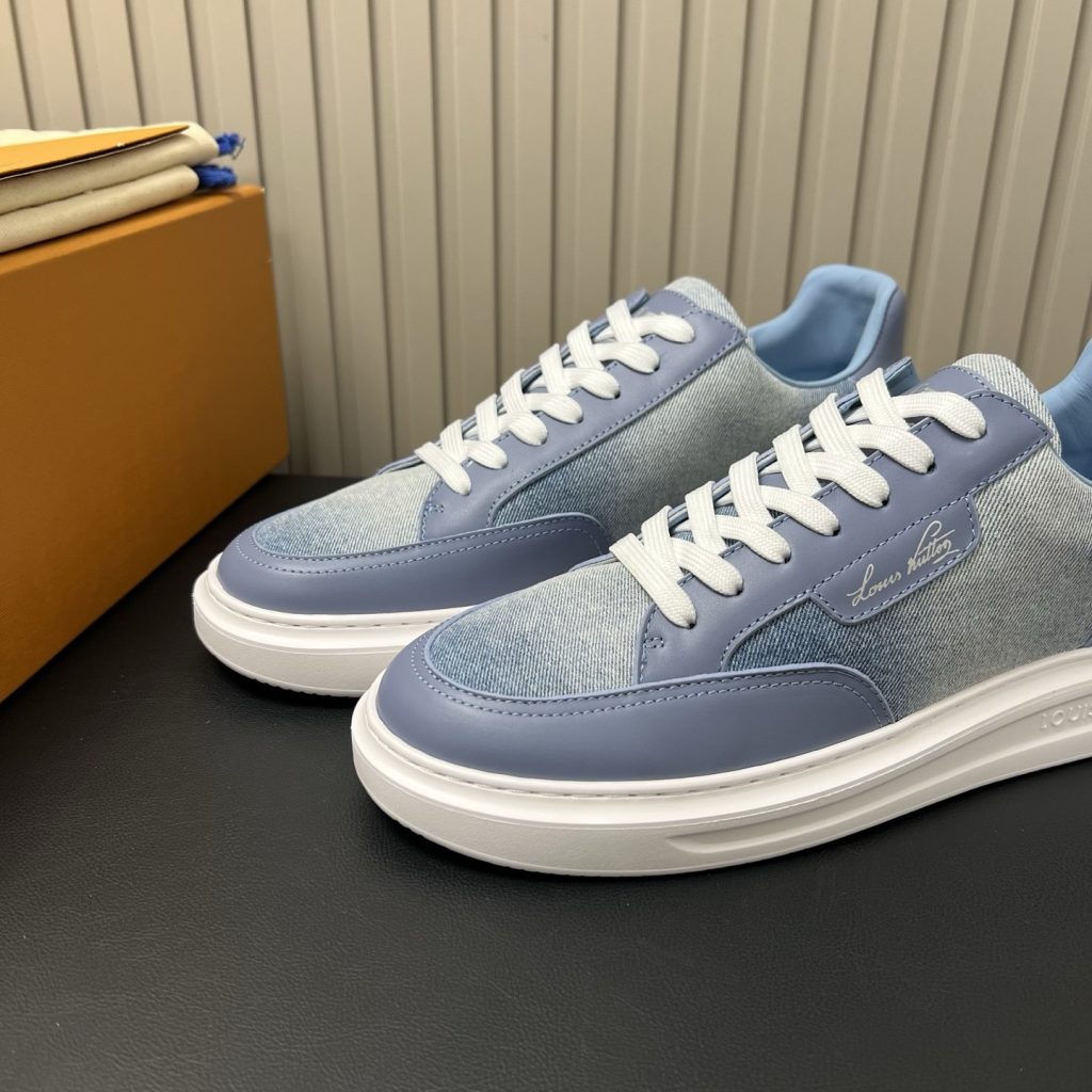 LOUIS VUITTON Retro Running Sneakers in Premium Suede with Goatskin Lining and Lightweight TPU Sole