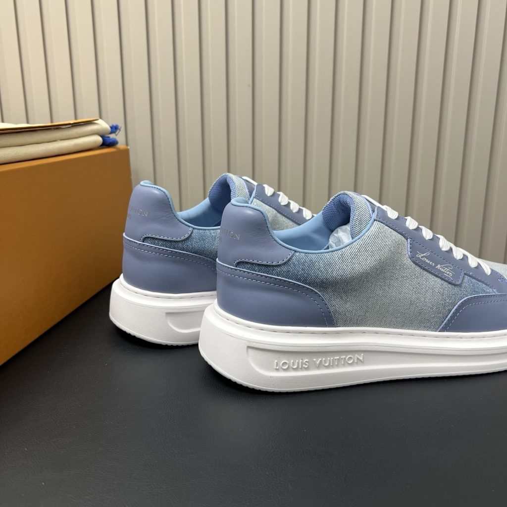 LOUIS VUITTON Retro Running Sneakers in Premium Suede with Goatskin Lining and Lightweight TPU Sole