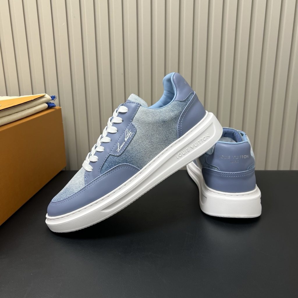 LOUIS VUITTON Retro Running Sneakers in Premium Suede with Goatskin Lining and Lightweight TPU Sole