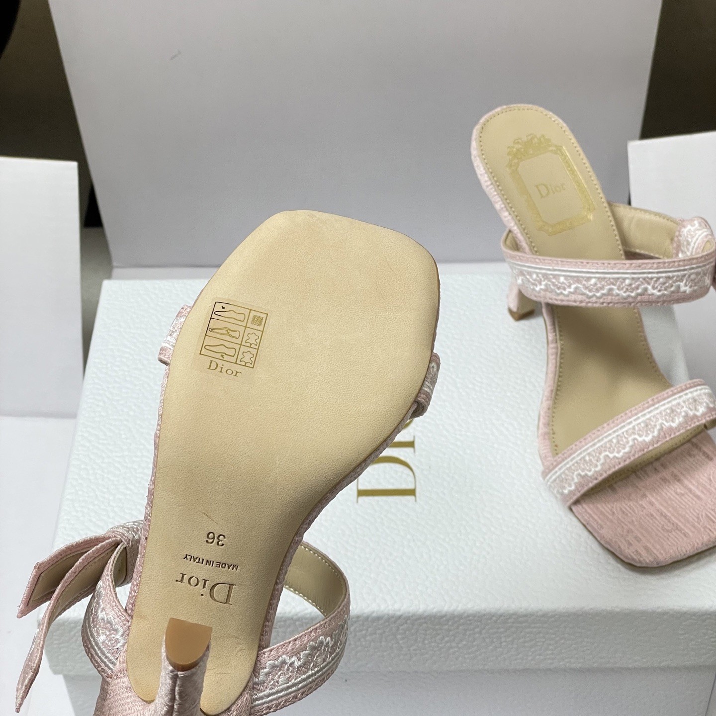 DIOR Sandals in Premium Leather with Molded Rubber Outsole Genuine Lambskin Lining Italian Suede S