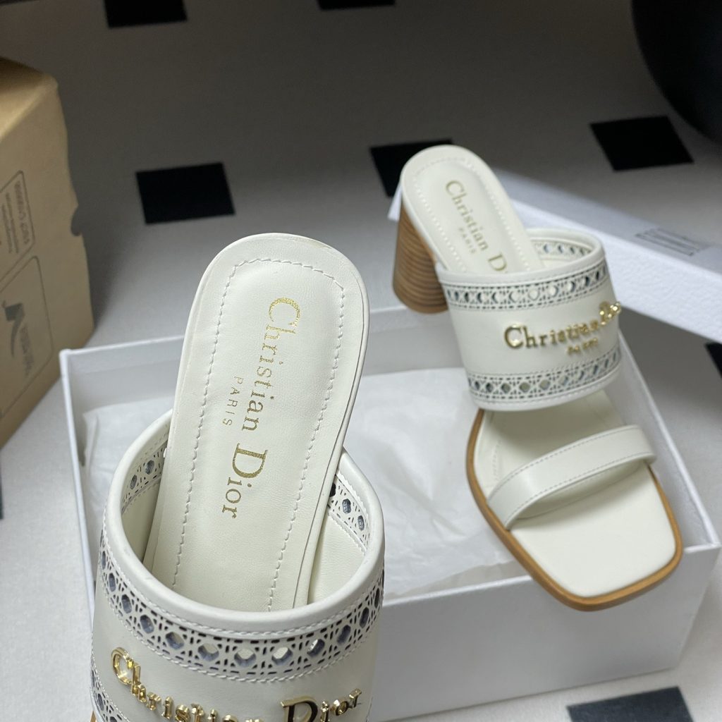 DIOR Sandals in Premium Leather with Molded Rubber Outsole Genuine Lambskin Lining Italian Suede S