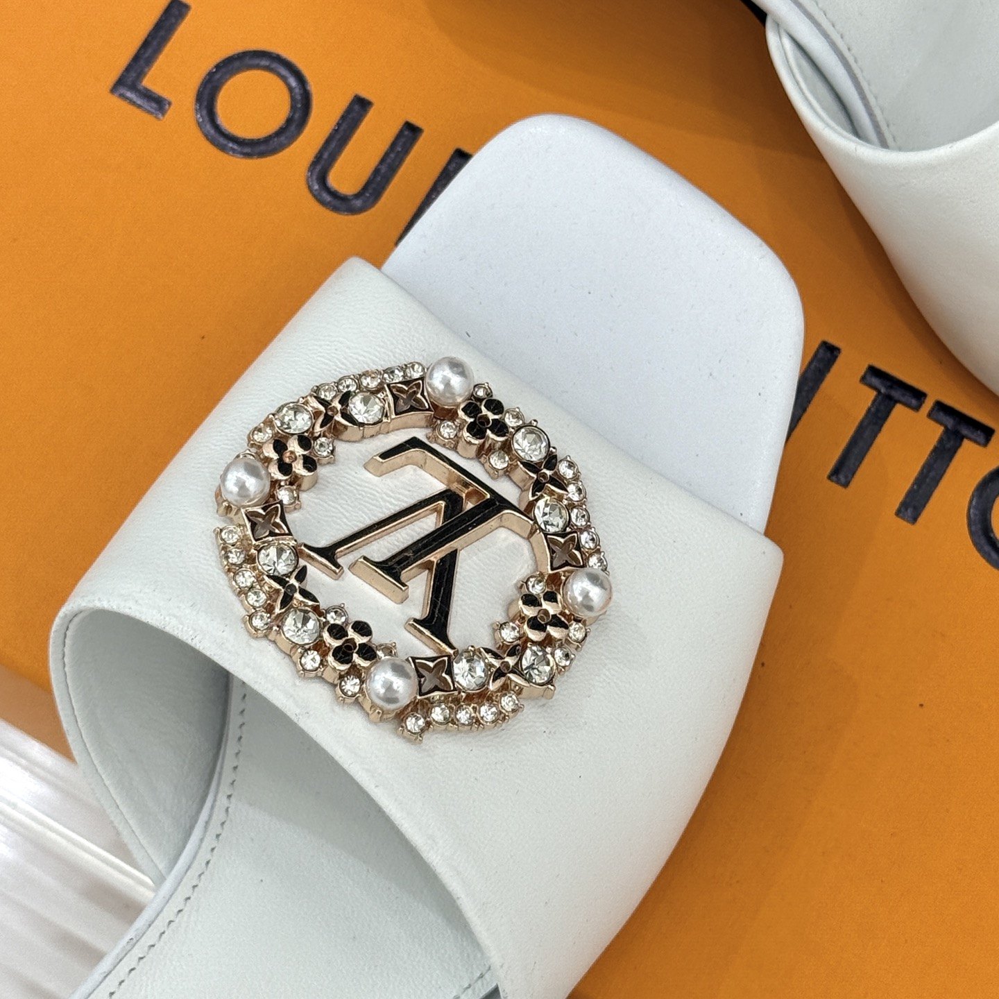 LOUIS VUITTON Flat Slip-On Slippers in Premium Suede with Goatskin Lining and Lightweight TPU Sole