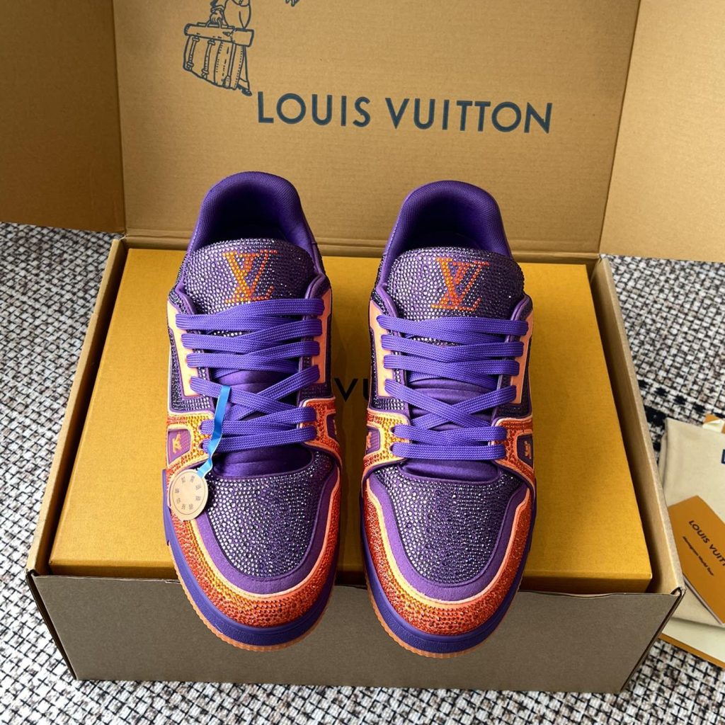 LOUIS VUITTON Retro Running Sneakers in Premium Suede with Goatskin Lining and Lightweight TPU Sole