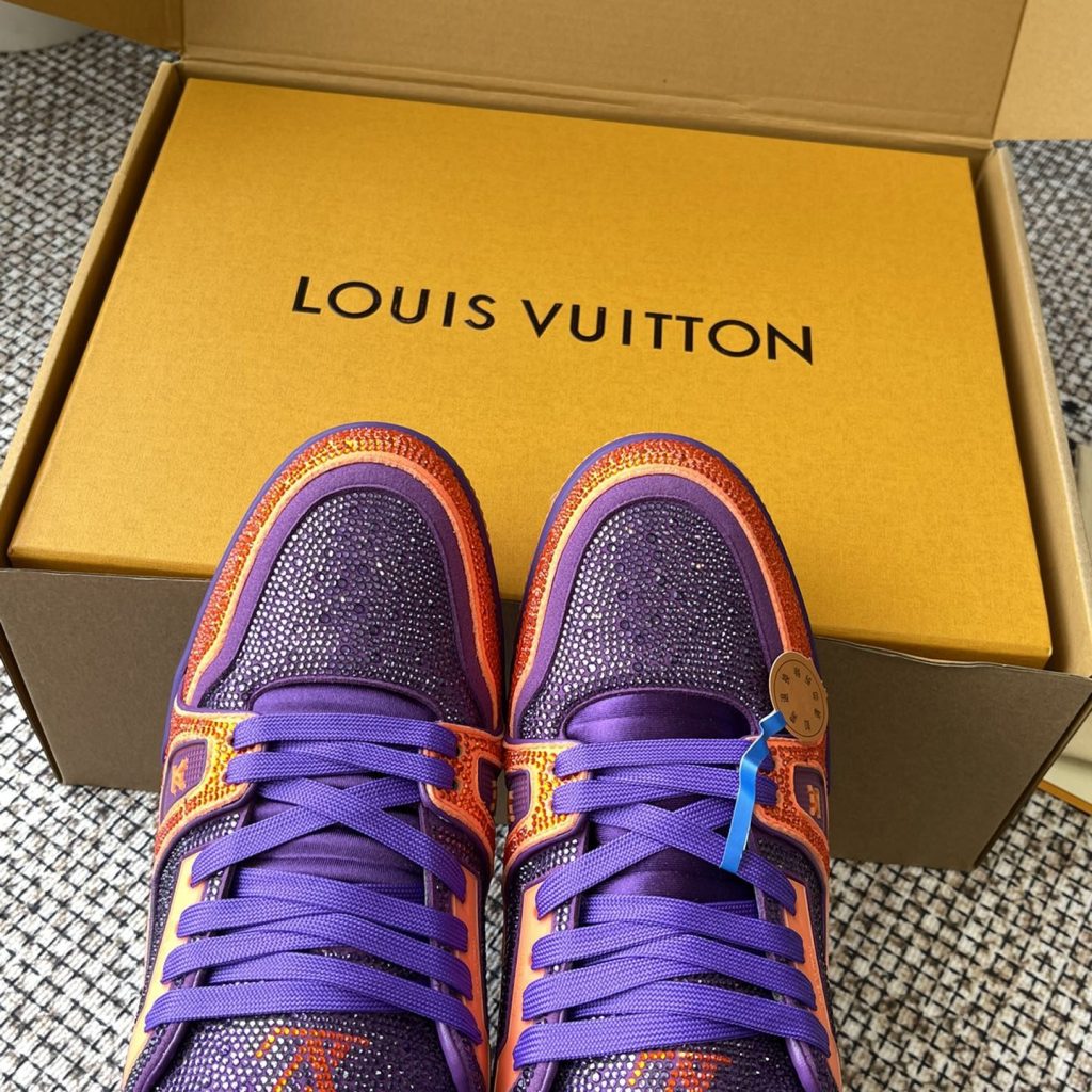 LOUIS VUITTON Retro Running Sneakers in Premium Suede with Goatskin Lining and Lightweight TPU Sole