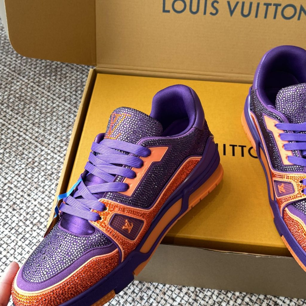 LOUIS VUITTON Retro Running Sneakers in Premium Suede with Goatskin Lining and Lightweight TPU Sole