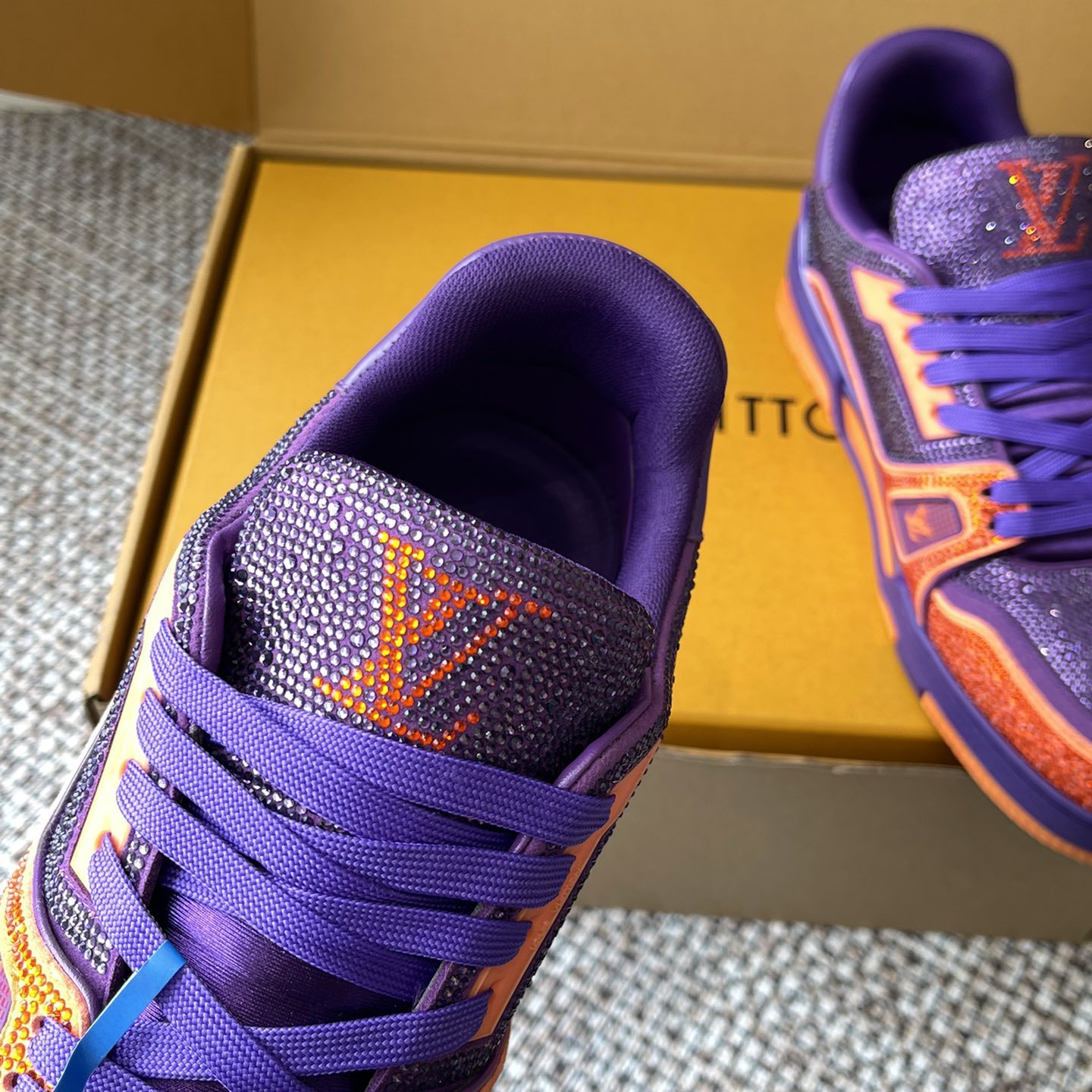 LOUIS VUITTON Retro Running Sneakers in Premium Suede with Goatskin Lining and Lightweight TPU Sole