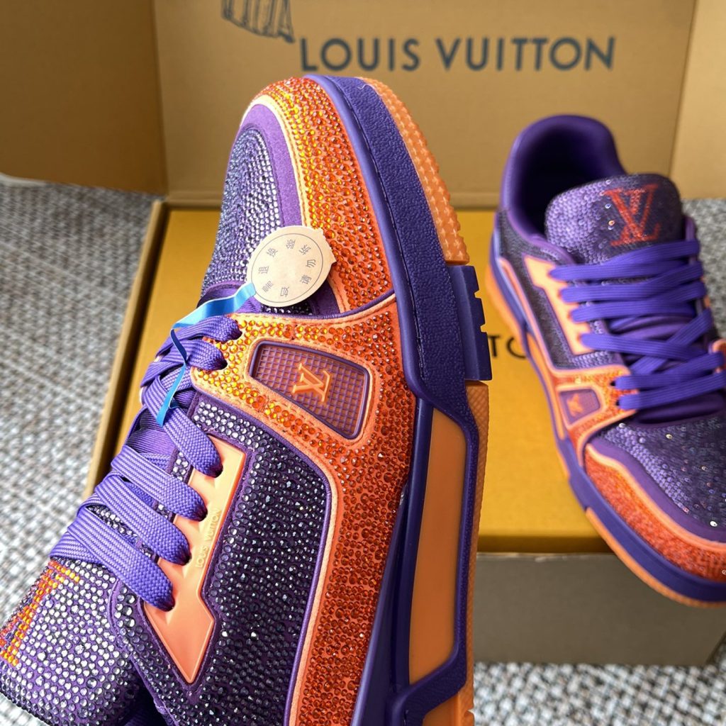 LOUIS VUITTON Retro Running Sneakers in Premium Suede with Goatskin Lining and Lightweight TPU Sole