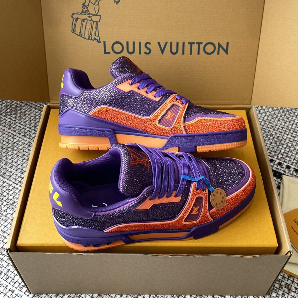 LOUIS VUITTON Retro Running Sneakers in Premium Suede with Goatskin Lining and Lightweight TPU Sole