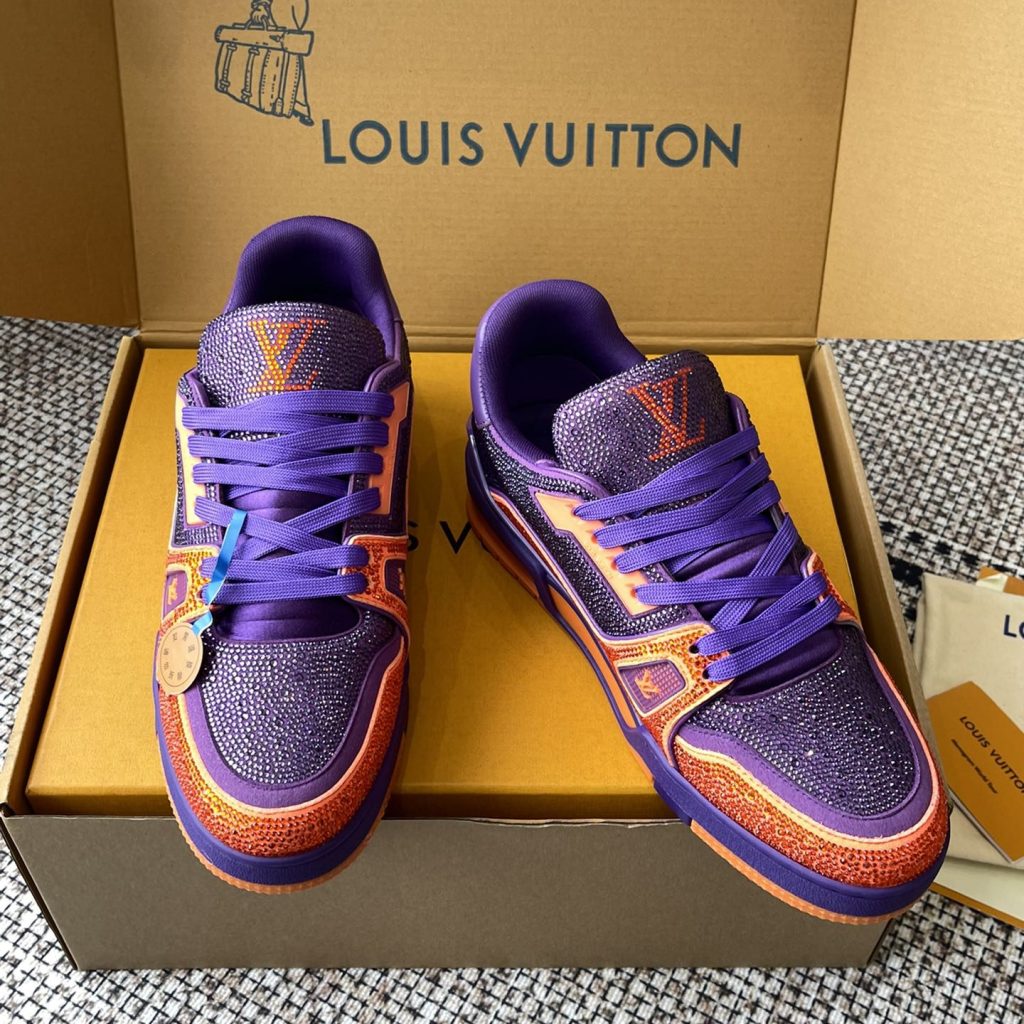 LOUIS VUITTON Retro Running Sneakers in Premium Suede with Goatskin Lining and Lightweight TPU Sole