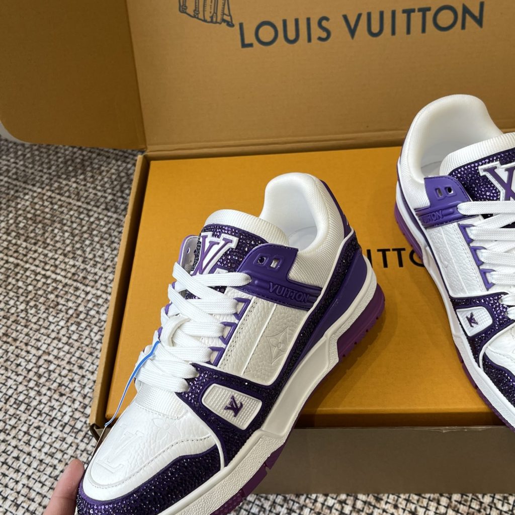 LOUIS VUITTON Retro Running Sneakers in Premium Suede with Goatskin Lining and Lightweight TPU Sole
